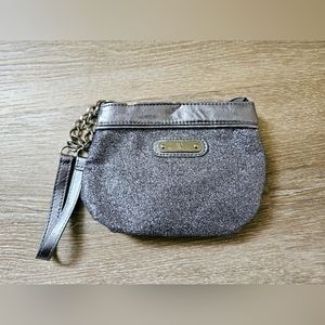 New York & Company Gray Glitter Wristlet